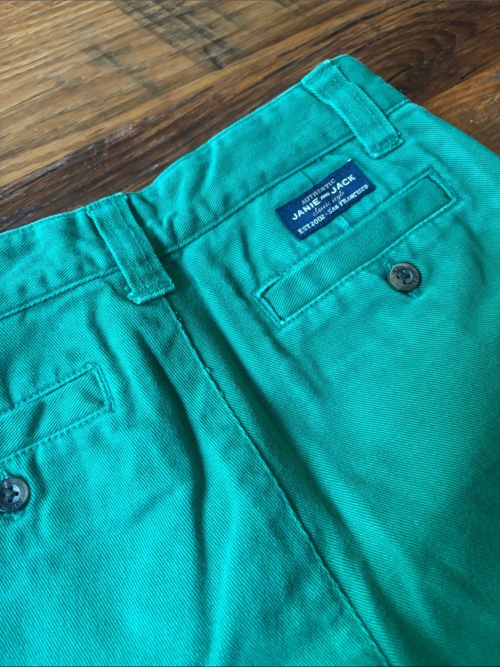 Janie and Jack 18-24 months Green Cotton Chino Pants